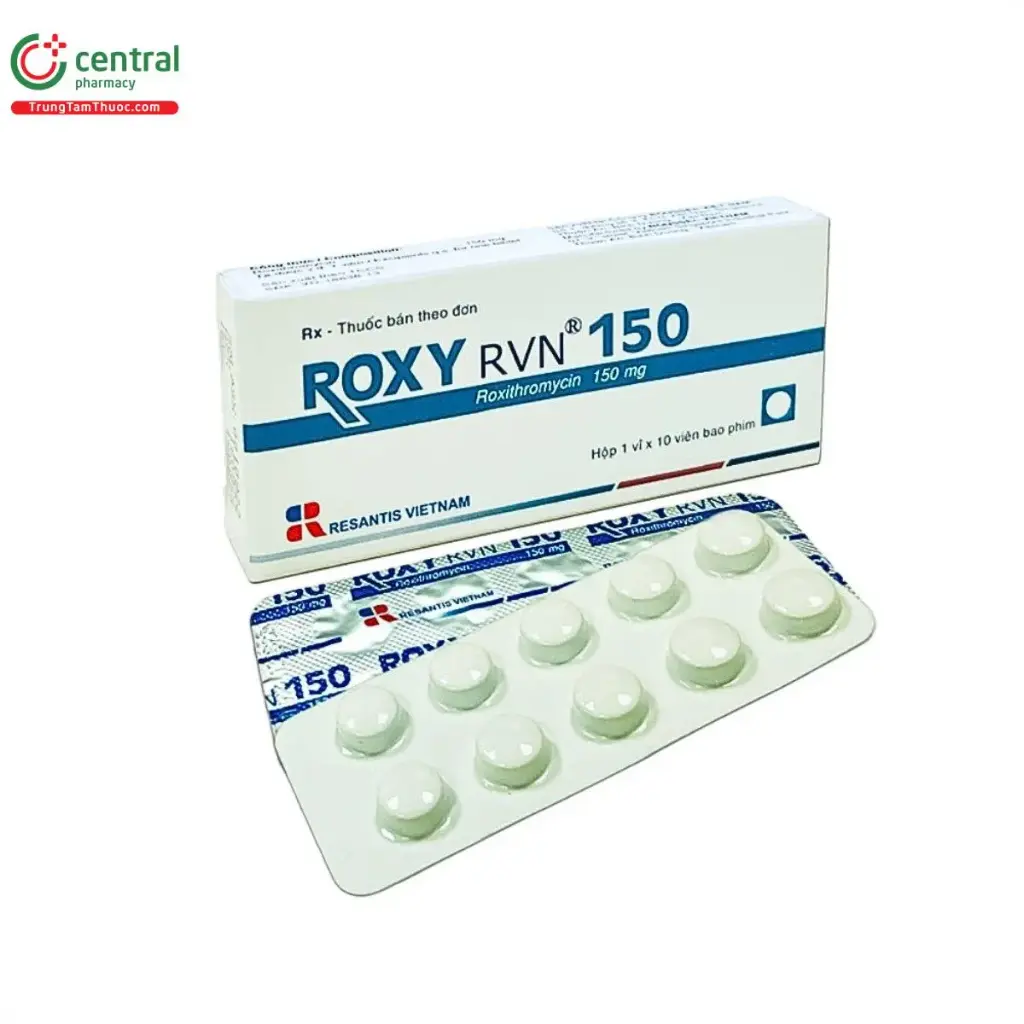 Roxy rvn roxythromycin 150mg resantis (h/10v)