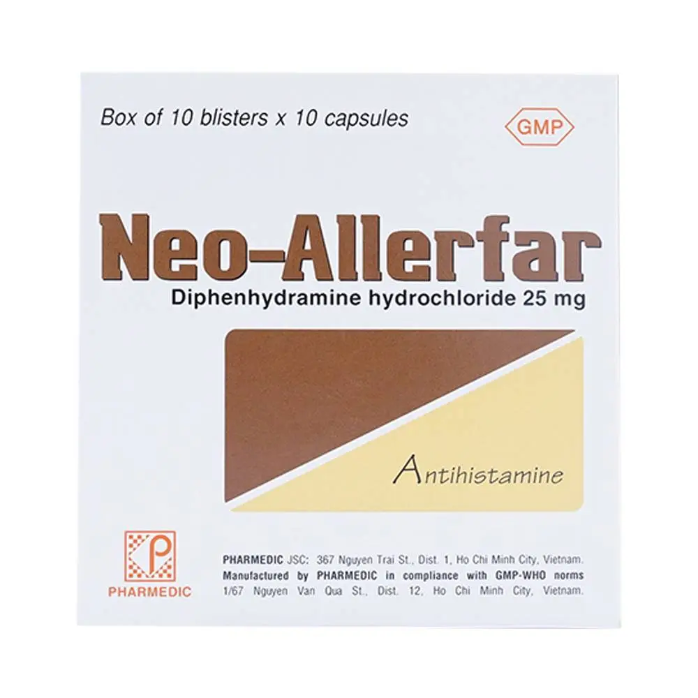 Neo allerfar diphenhydramin 25mg pharmedic (h/100v)
