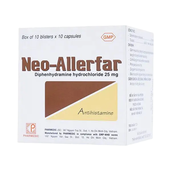 Neo allerfar diphenhydramin 25mg pharmedic (h/100v)