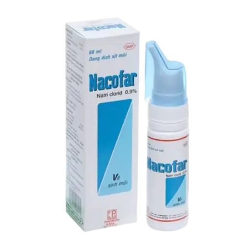 [SP00075] Xịt mũi nacofar natri clorid 0.9% pharmedic (c/60ml)